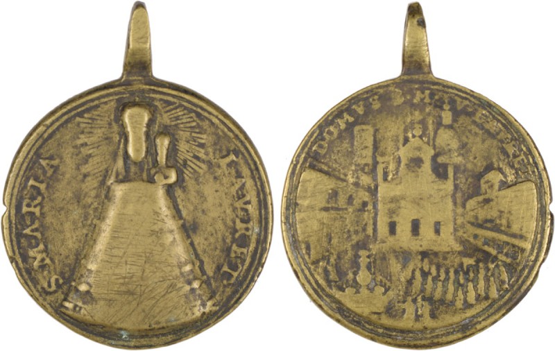 Medalha religiosa do séc. XVIII:

Nossa Senhora do Loreto / Santuário do Loret...