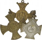 Medalhas religiosas

Lote de três medalhas religiosas crucíferas dos séc. XIX-XX em latão e latão prateado, BELAS.
