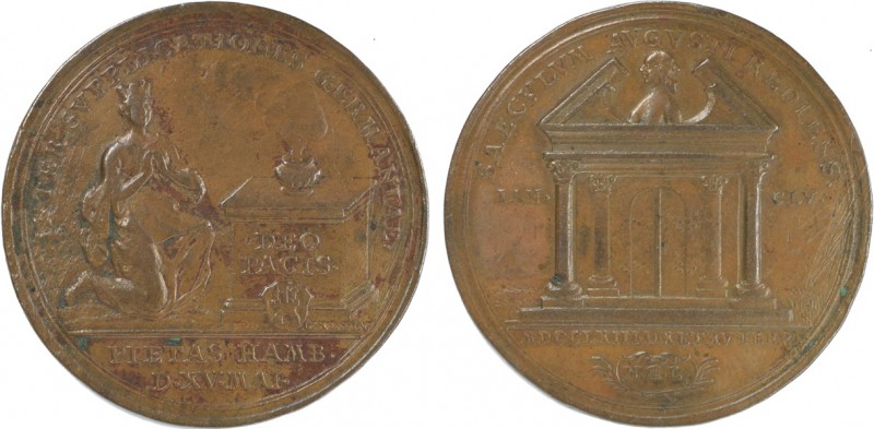 Medalha Alemanha

Cobre 1763 "Bankportugalöser" Medalha comemorativa da Paz de...