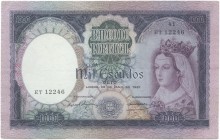 Notas - Portugal - 1000 Escudos 30.5.1961

Banco de Portugal - 1000 Escudos, 30.5.1961, Ch.8A, D. Filipa de Lencastre, AN62A, Cat 108, MBC-