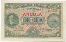 Paper Money - Angola (Colony) - 1 Escudo 1.1.1921

Banco Nacional Ultramarino - 1 Escudo, 1.1.1921, JS A53, Cat 55, New