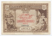 Paper Money - Angola (Colony) - 50 Centavos 1923

Alto Comissariado de Angola - 50 Centavos 1923, Angola-Rita, JS A61, Cat 63, Almost Extremely Fine