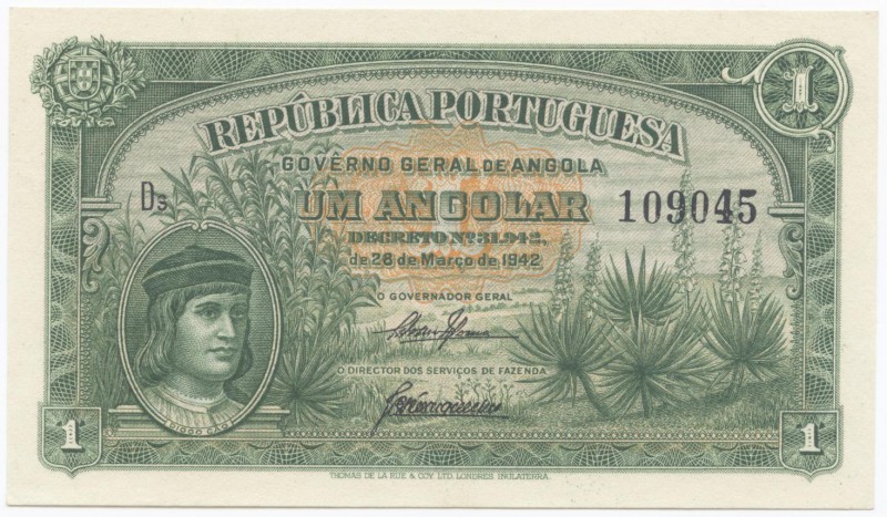 Paper Money - Angola (Colony) - 1 Angolar ND

Governo Geral de Angola - 1 Ango...