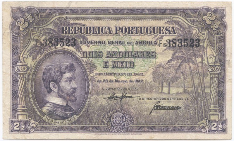 Paper Money - Angola (Colony) - 2 1/2 Angolares ND

Governo Geral de Angola - ...