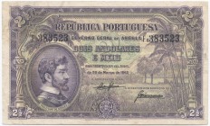 Paper Money - Angola (Colony) - 2 1/2 Angolares ND

Governo Geral de Angola - 2 1/2 Angolares ND, (1942), Paulo Dias de Novaes, JS A67, Cat 69, Almo...