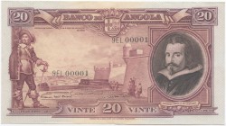 Paper Money - Angola (Colony) - 20 Angolares 1.12.1944

Banco de Angola - 20 Angolares, 1.12.1944, Salvador Benevides, JS A74, Cat 79, New