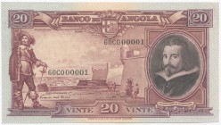 Paper Money - Angola (Colony) - 20 Angolares 1.3.1951

Banco de Angola - 20 Angolares, 1.3.1951, Salvador Benevides, JS A75, Cat 83, New