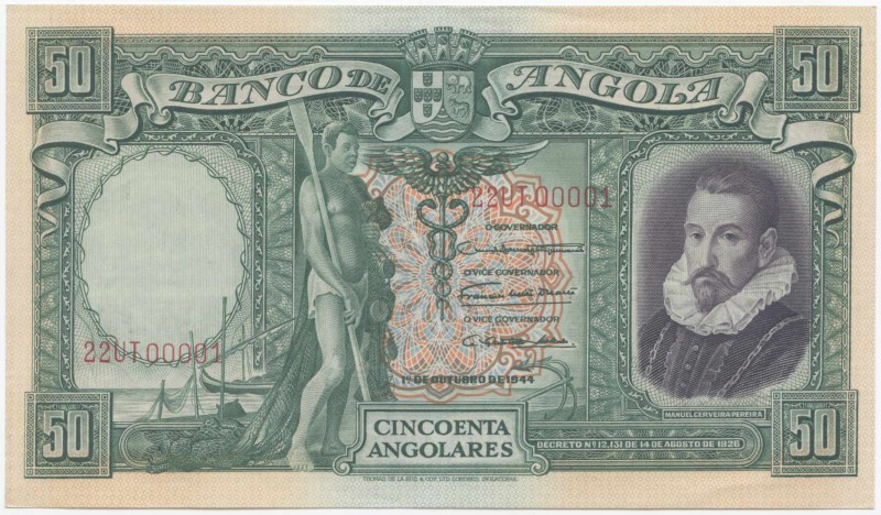 Paper Money - Angola (Colony) - 50 Angolares 1.10.1944

Banco de Angola - 50 A...