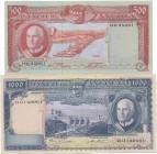 Paper Money - Angola (Colony) - Lot (2 Notes)

Lot (2 Notes) - Banco de Angola - 500 e 1000 Escudos, 10.6.1970, Américo Tomás, JS A94-95, Cat 97-98,...
