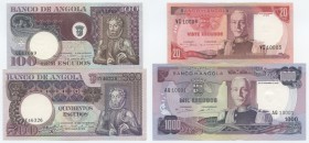 Paper Money - Angola (Colony) - Lot (10 Notes)

Lot (10 Notes) - Banco de Angola - 20, 50, 100, 500 e 1000 Escudos, 24.11.1972, Marechal Carmona, JS...