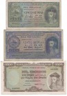 Notas - Índia (Colónia) - Lote (3 Notas)

Lote (3 Notas) - Banco Nacional Ultramarino - 1000 Escudos, 2.1.1959, JS IN48, Cat.46, MBC; 20 Rupias, 29....