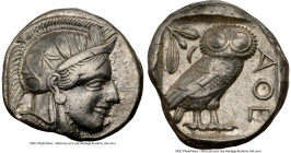 ATTICA. Athens. Ca. 440-404 BC. AR tetradrachm (23mm, 17.20 gm, 10h). NGC Choice VF 5/5 - 4/5, Full Crest. Mid-mass coinage issue. Head of Athena righ...