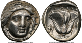 CARIAN ISLANDS. Rhodes. Ca. 316-305 BC. AR tetradrachm (23mm, 14.95 gm, 12h). NGC Choice VF 5/5 - 3/5, Fine Style, brushed. Rhodian standard. Head of ...