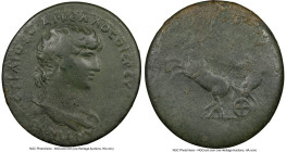 CORINTHIA. Corinth. Antinoüs, favorite of Hadrian (died AD 130). AE medallion (42mm, 34.97 gm, 5h). NGC Choice Fine 4/5 - 4/5, Fine Style. Hostilius M...