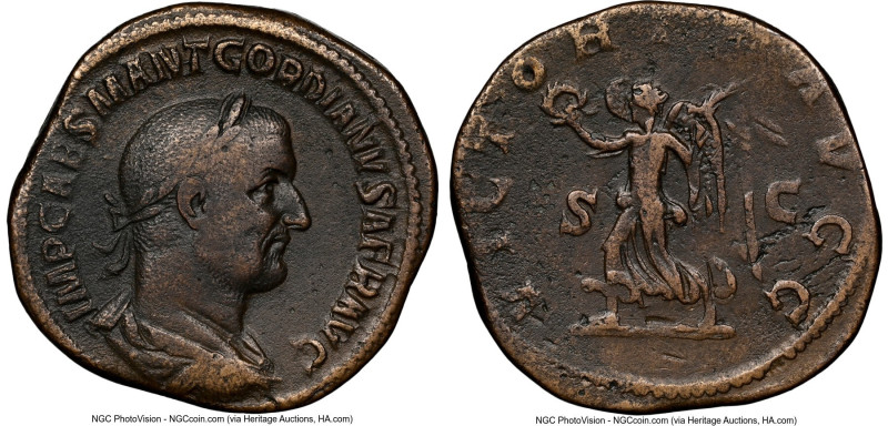 Gordian II Africanus (March-April AD 238). AE sestertius (32mm, 24.64 gm, 12h. N...