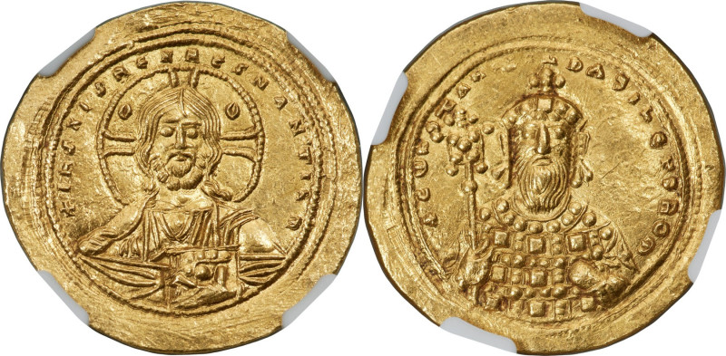 Constantine VIII (AD 1025-1028). AV histamenon nomisma (26mm, 4.42 gm, 7h). NGC ...