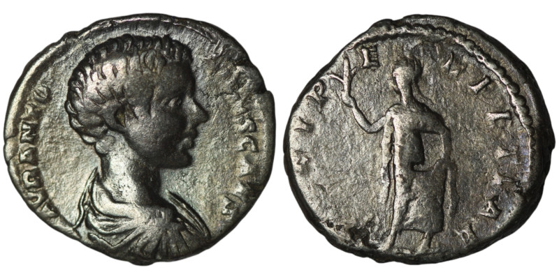Caracalla, as Caesar (AD 196-198). Rome
AR Denarius (19mm, 3,26g)