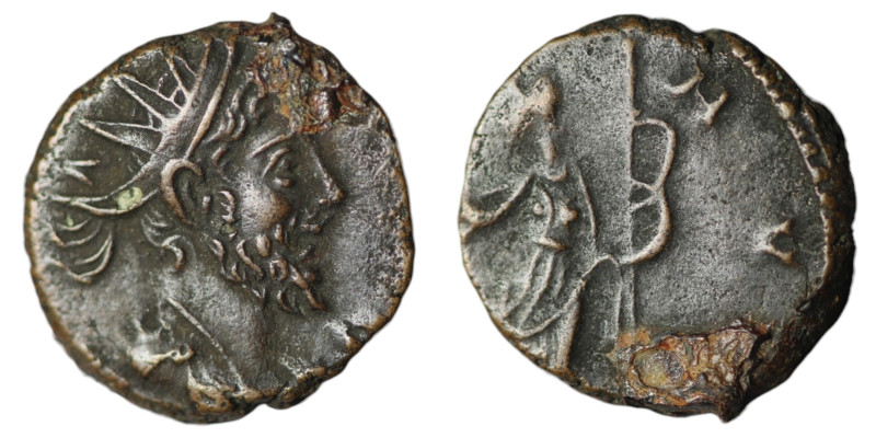 Barbarous Tetricus I. After AD 272-273
Antoninianus (14mm, 2,01g)