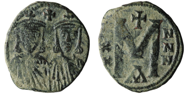 Nicephorus I, with Stauracius (AD 802-811). Constantinople
AE Follis (22mm, 4,56...