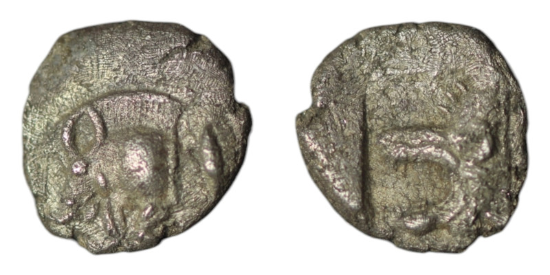 MYSIA. Kyzikos. (450-400 BC)
AR Obol (8mm, 0,48g)