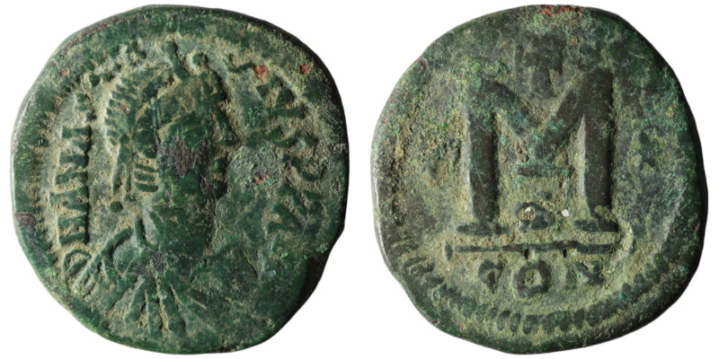 Anastasius I (AD 491-518). Constantinople
AE Follis (23mm, 8,62g)