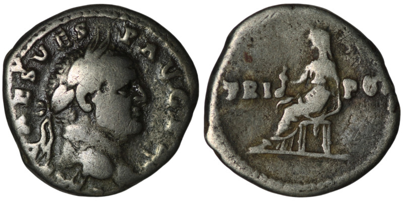 Vespasian (AD 69-79). Rome
AR Denarius (19mm, 3,05g)