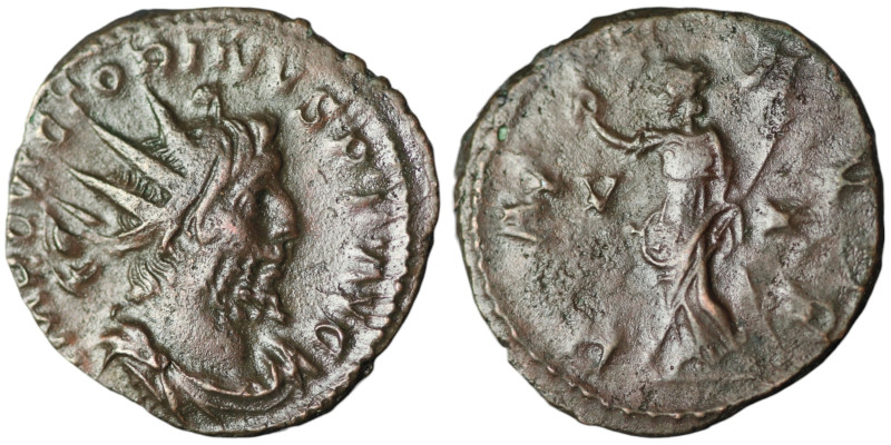 Victorinus (AD 268-270). Colonia Agrippinensis.
BI Antoninianus (19mm, 2,57g)