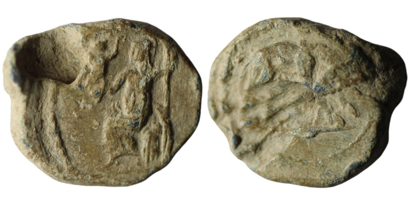 Lead Seal
(19mm, 5,48g)
Obv: Athena seated left, holding spear and nike.
