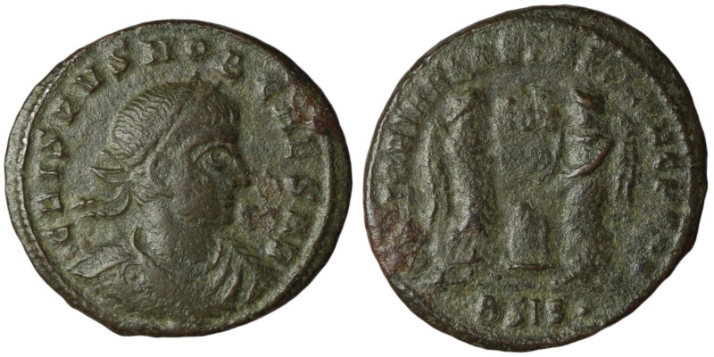 Crispus, as Caesar (AD 316-326). Siscia
AE Follis (20mm, 2,44g)