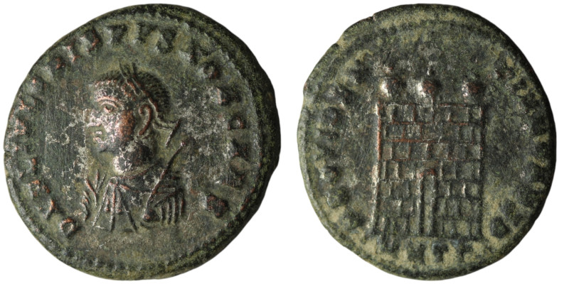Crispus, as Caesar (AD 316-326). Antioch
AE Follis (20mm, 3,28g)