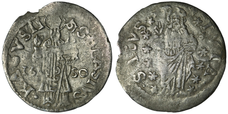 CROATIA. Republic of Ragusa (Dubrovnik). Anonymous (AD 1650) 
AR Dinar (18mm, 0,...