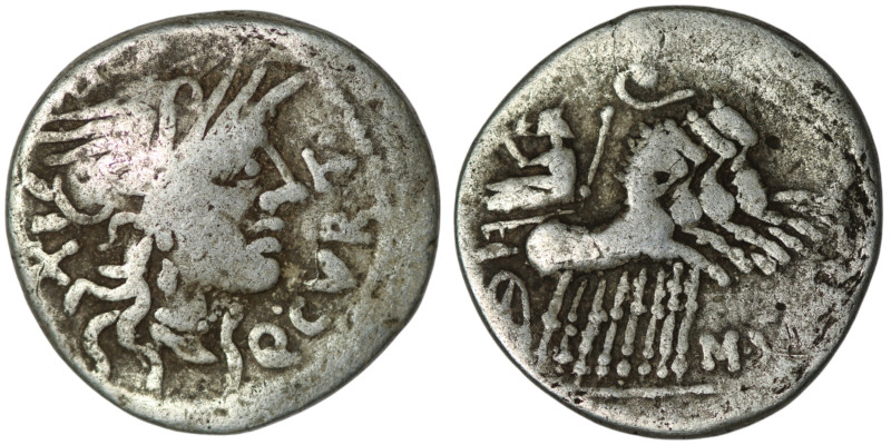 Q. Curtius and M. Silanus (116-115 BC). Rome
AR Denarius (20mm, 3,66g)
Obv: Q · ...