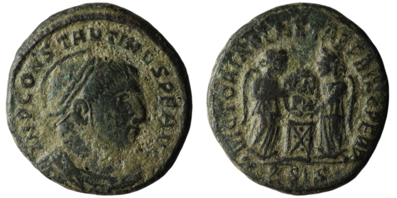 Constantine I 'the Great' (AD 307/10-337). Siscia
AE Follis (17mm, 3,53g)