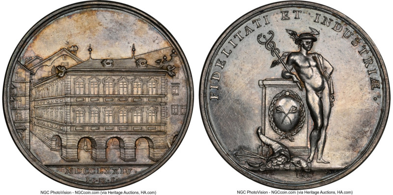 Zurich. Canton silver "Safran Guild House" Medal 1774-Dated MS61 NGC, SM-279. 50...