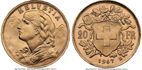 Confederation gold 20 Francs 1947-B MS66 NGC, Bern mint, KM35.2. HID09801242017 © 2024 Heritage Auctions | All Rights Reserved