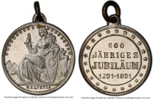 Confederation silvered bronze "600th Anniversary of Swiss Confederation" Medal 1891 MS63 PCGS, Unl. 23mm. HID09801242017 © 2024 Heritage Auctions | Al...