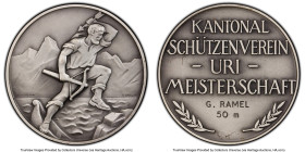 Confederation silver Matte Specimen "Uri Shooting Festival" Medal ND SP66 PCGS, Richter-1536a. 50mm. By Huguenin and A. Anklin. Awarded to G. Ramel fo...