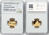 Confederation gold Proof "Eternal Pact" 1/10 Unze 1986-AH PR69 Ultra Cameo NGC, Argor mint, KM-XMB6. HID09801242017 © 2024 Heritage Auctions | All Rig...