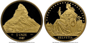 Confederation gold Proof "Matterhorn" Unze (1 oz) 1987-AH PR67 Ultra Cameo NGC, Argor mint, KM-XMB14. HID09801242017 © 2024 Heritage Auctions | All Ri...