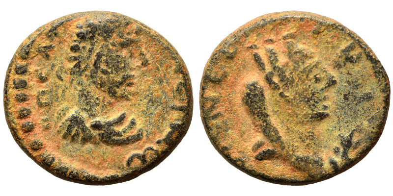 MESOPOTAMIA. Nisibis. Caracalla, 198-217. Ae (bronze, 1.72 g, 12 mm). Head right...