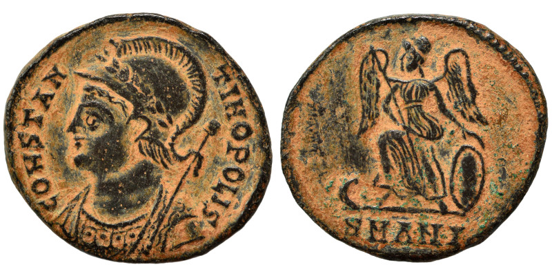 Commemorative Series, 330-354. Follis (bronze, 2.01 g, 17 mm), Antioch. CONSTAN-...