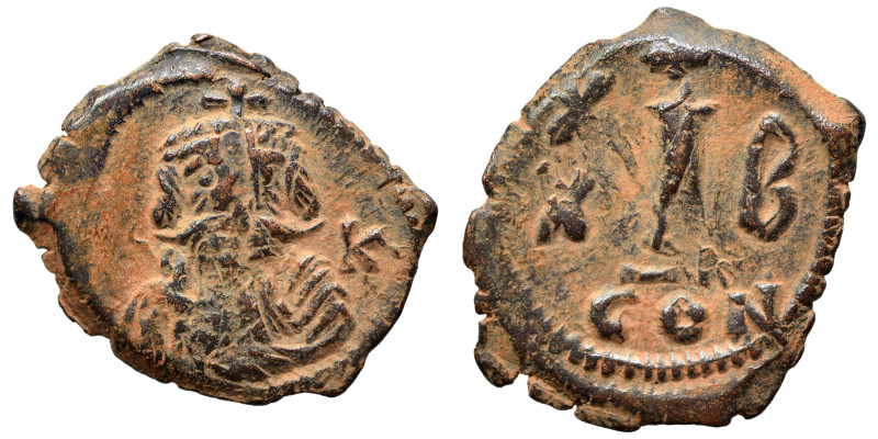 Constans II, 641-668. Dekanummium (bronze, 3.22 g, 21 mm), Constantinople. Crown...