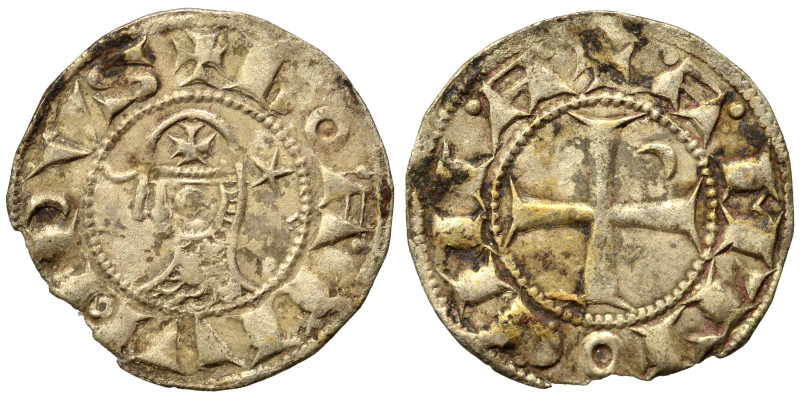 CRUSADERS. Principality of Antioch. Bohémond III, 1163-1201. Denier (silver, 0.8...