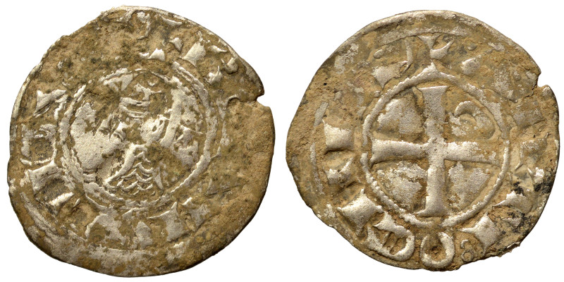 CRUSADERS. Principality of Antioch. Bohémond III, 1163-1201. Denier (silver, 0.7...