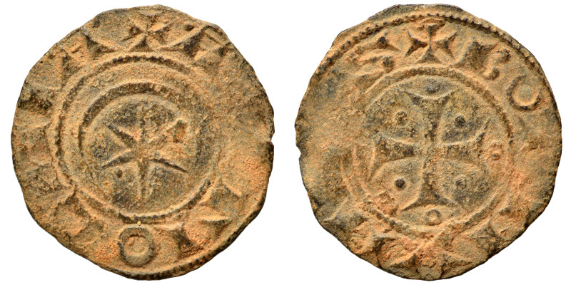 CRUSADERS. Principality of Antioch. Bohémond III, 1163-1201. Fractional Denier (...