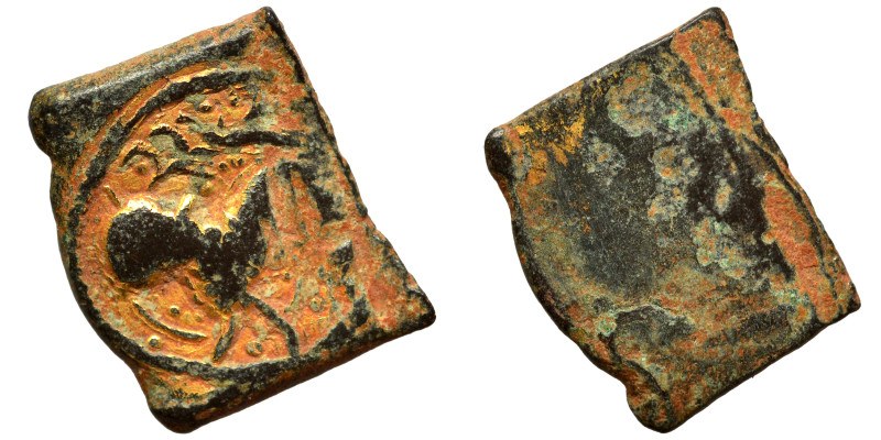 Islamic. Fals (bronze with traces of gold, 1.52 g, 17 mm). Nearly very fine.