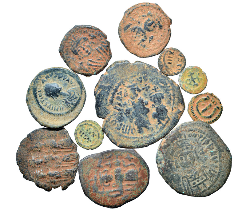 Group lot of 11 Byzantine coins, some repatinated. G - VF. As seen, no return