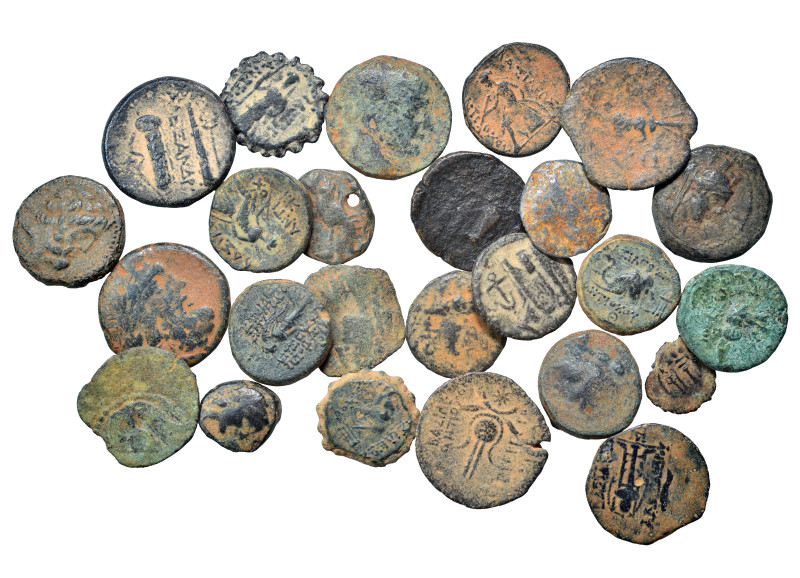 Group lot of 26 Ancient Greek coins, some repatinated. G - VF. As seen, no retur...