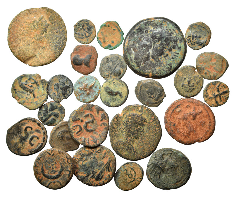 Group lot of circa 25 Roman Provincial coins, some repatinated. G - VF. As seen,...