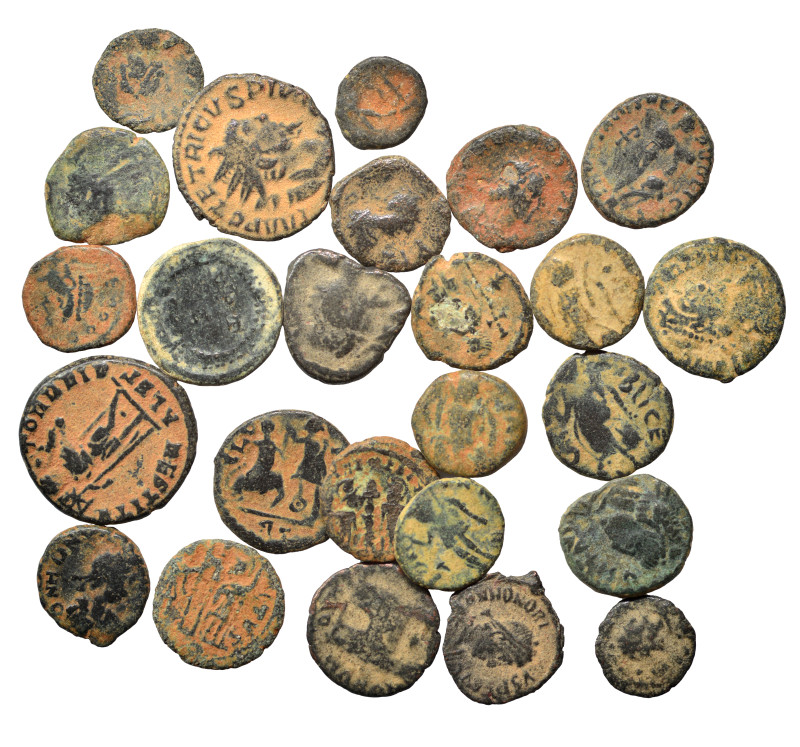 Group lot of circa 25 Roman Imperial coins, some repatinated. G - VF. As seen, n...